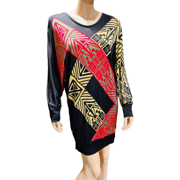 Custo Barcelona Midi Dress Long Sleeves Size Medium in good condition preowned - Picture 6 of 7